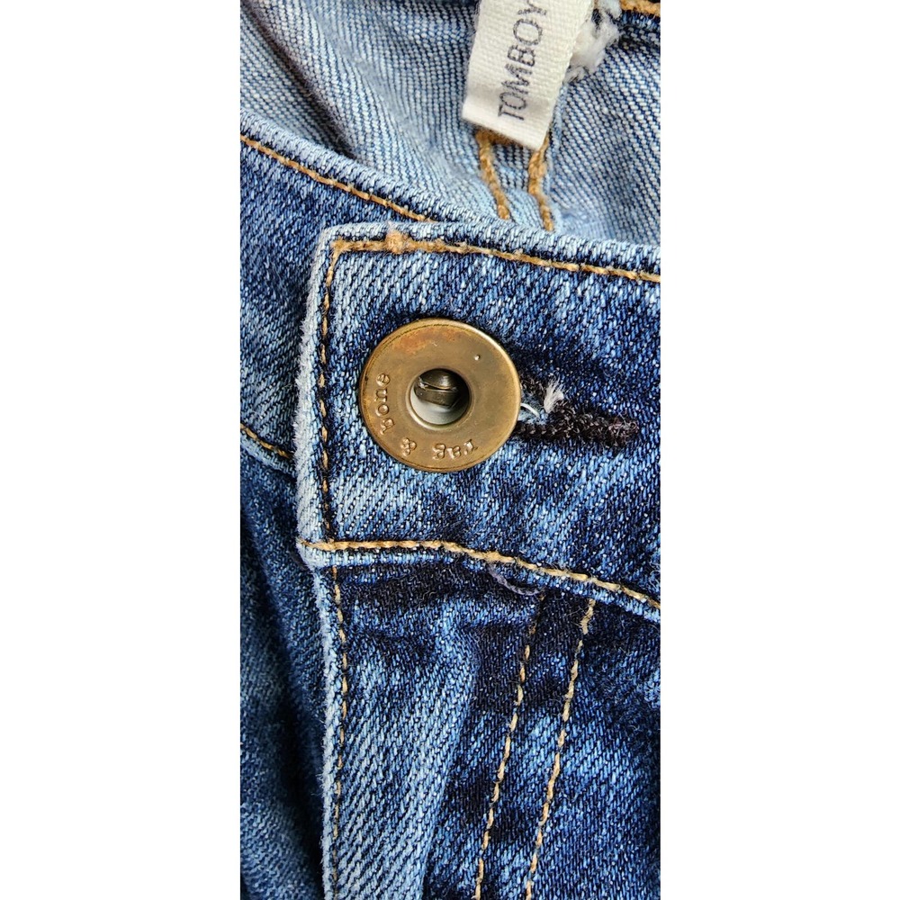 Rag &‎ Bone Tomboy Fit Size 25 Destroyed Medium Wash - Picture 4 of 6